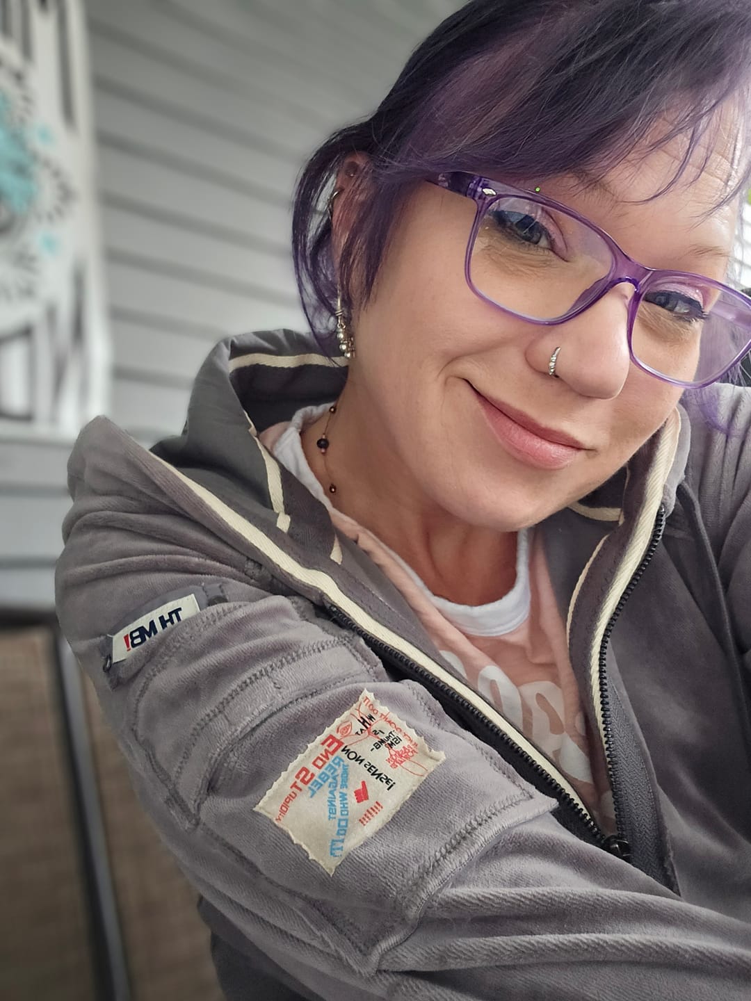 Customer photo review of THE OLIVIA VELOUR HOODIE