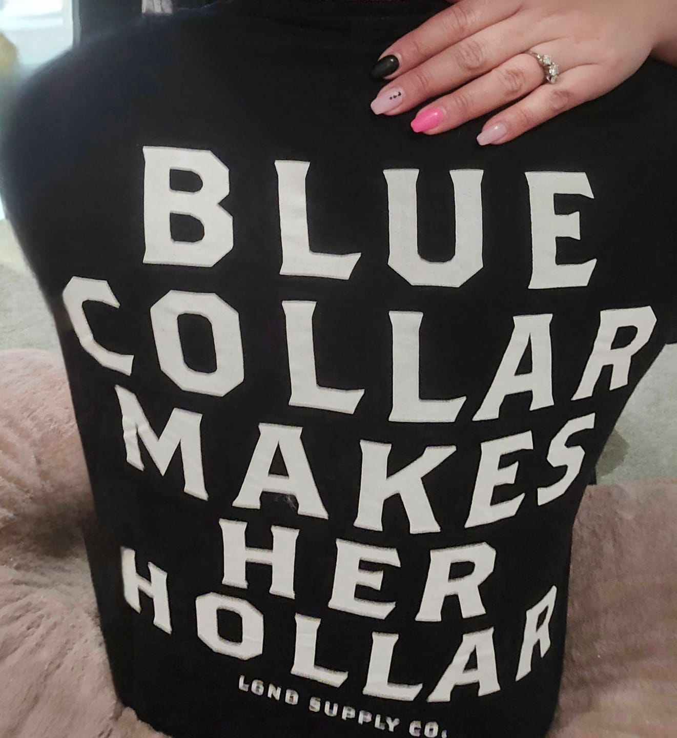 Customer photo review of Blue Collar Tee