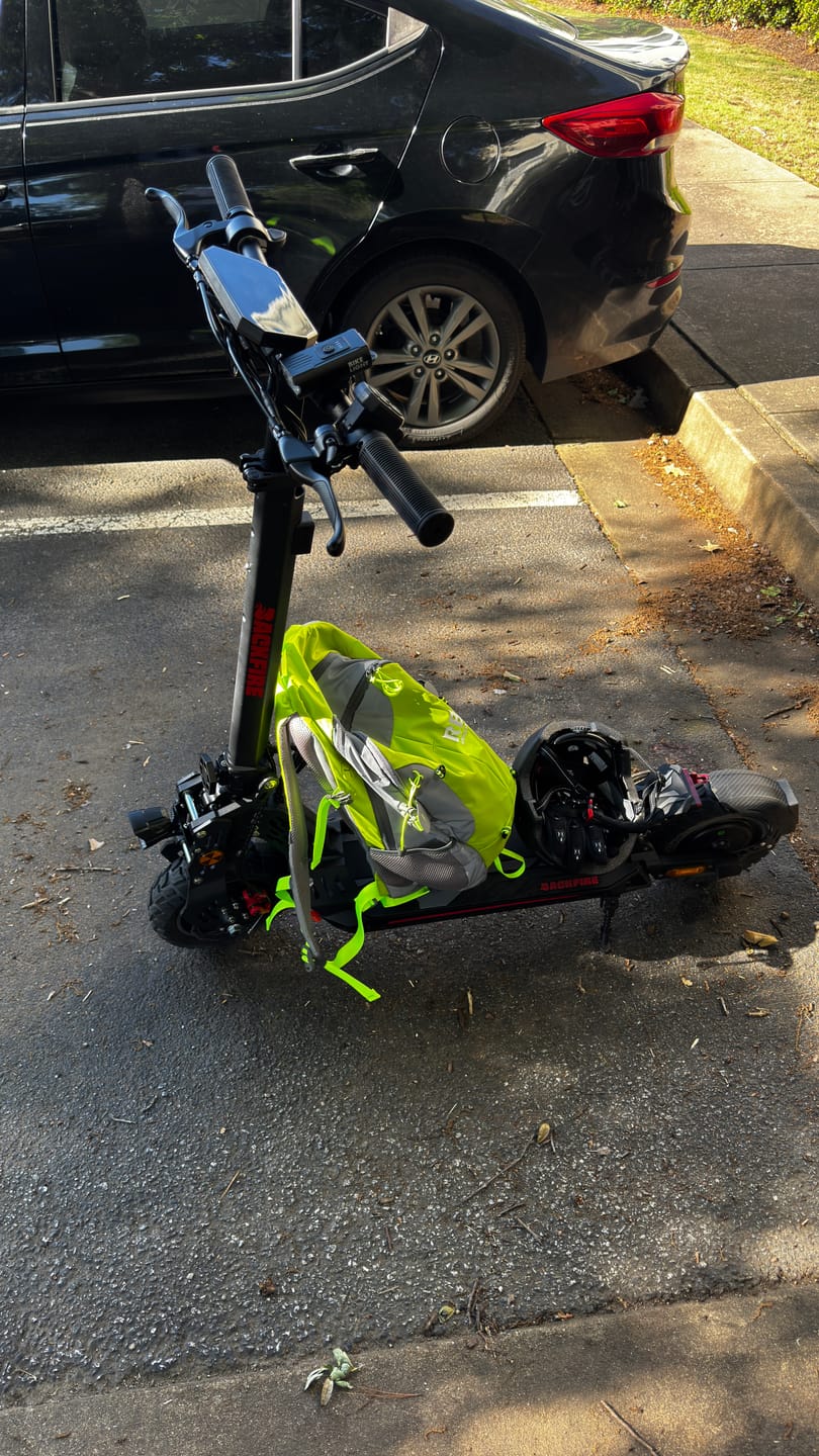 Customer photo review of Backfire M8 Electric Scooter with GPS and Samsung Battery