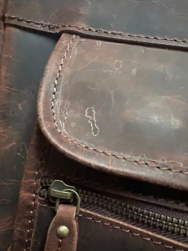 Customer photo review of Crazy Horse Handmade Buffalo Leather Briefcase