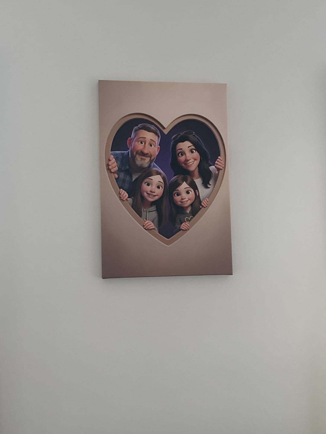 Customer photo review of Personalized Canvas - Animated Heart