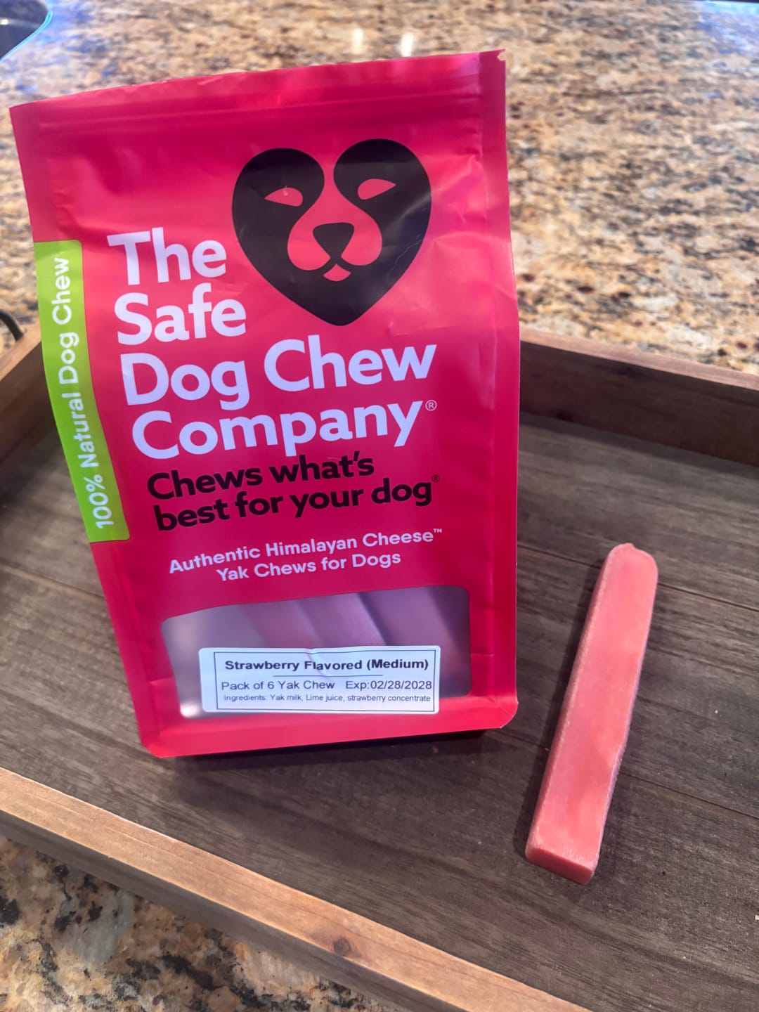Customer photo review of Strawberry Yak Chews