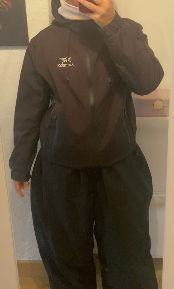 Customer photo review of Men’s Cow Print Baggy Drawstring Durable Snow Pants