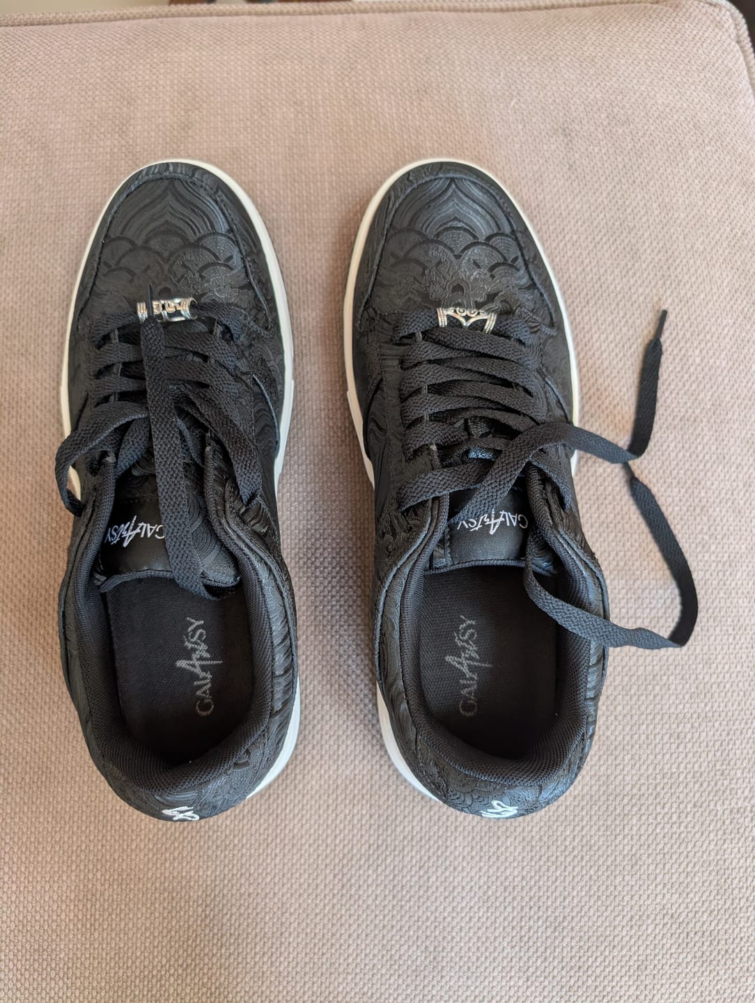 Customer photo review of Nihonga inspired Silk Sneakers