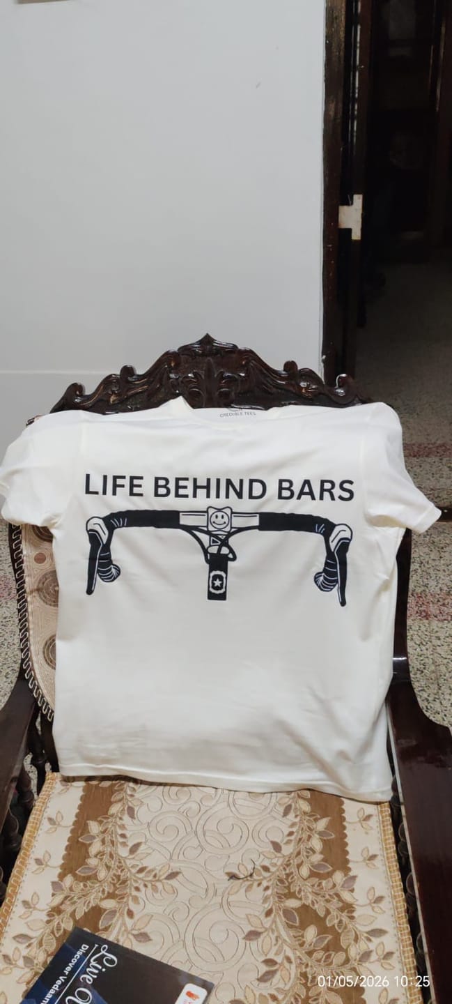 Customer photo review of Cycling: Life Behind bars Classic T-Shirt