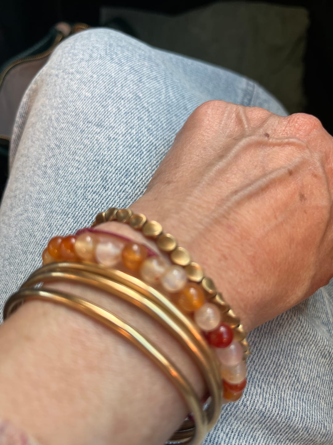 Customer photo review of Bracelet Tibétain en Perles de Cuivre