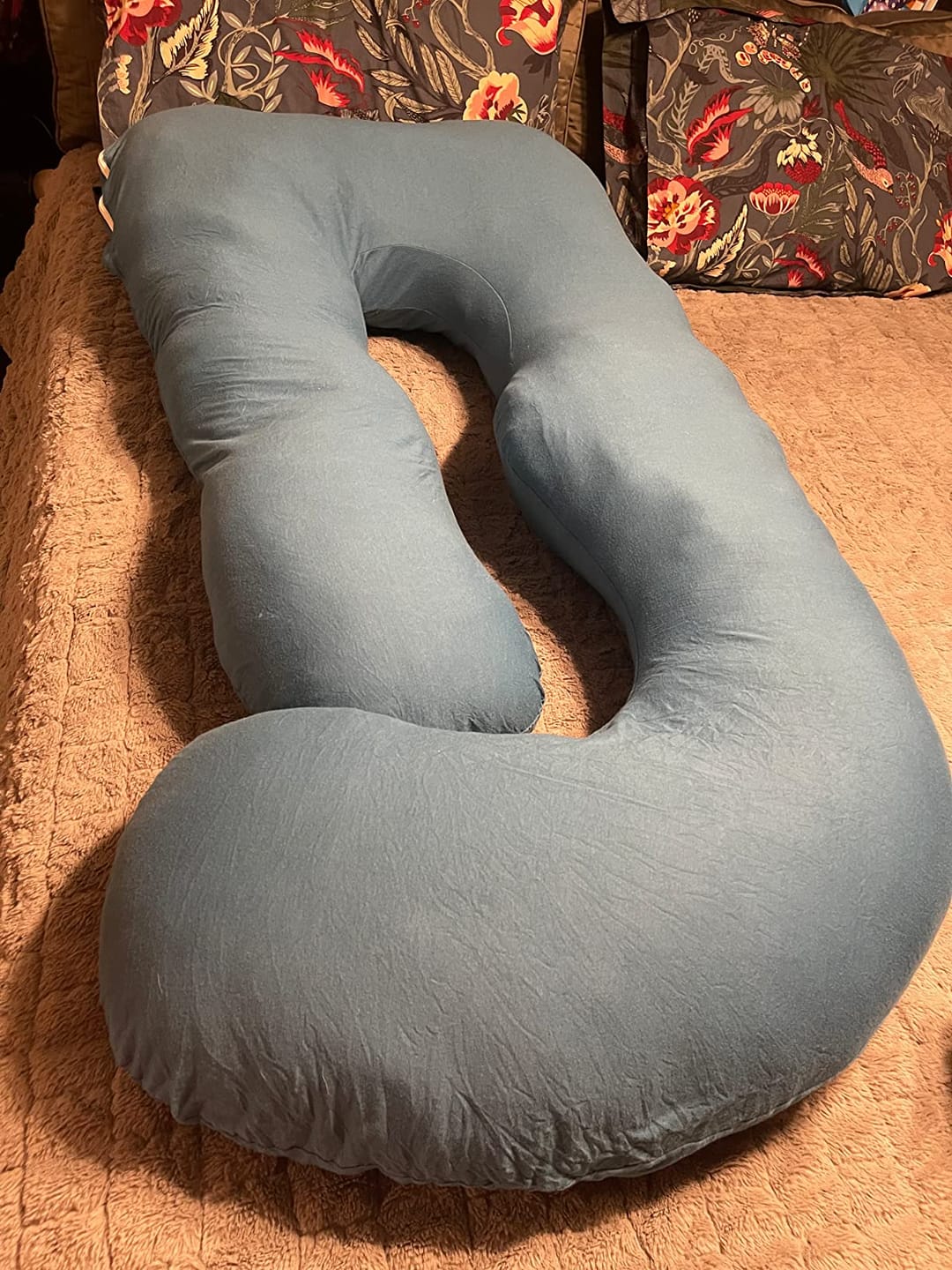 Customer photo review of G-förmiges Ganzkörper-Schwangerschaftskissen – Memory-Foam, Baumwollbezug