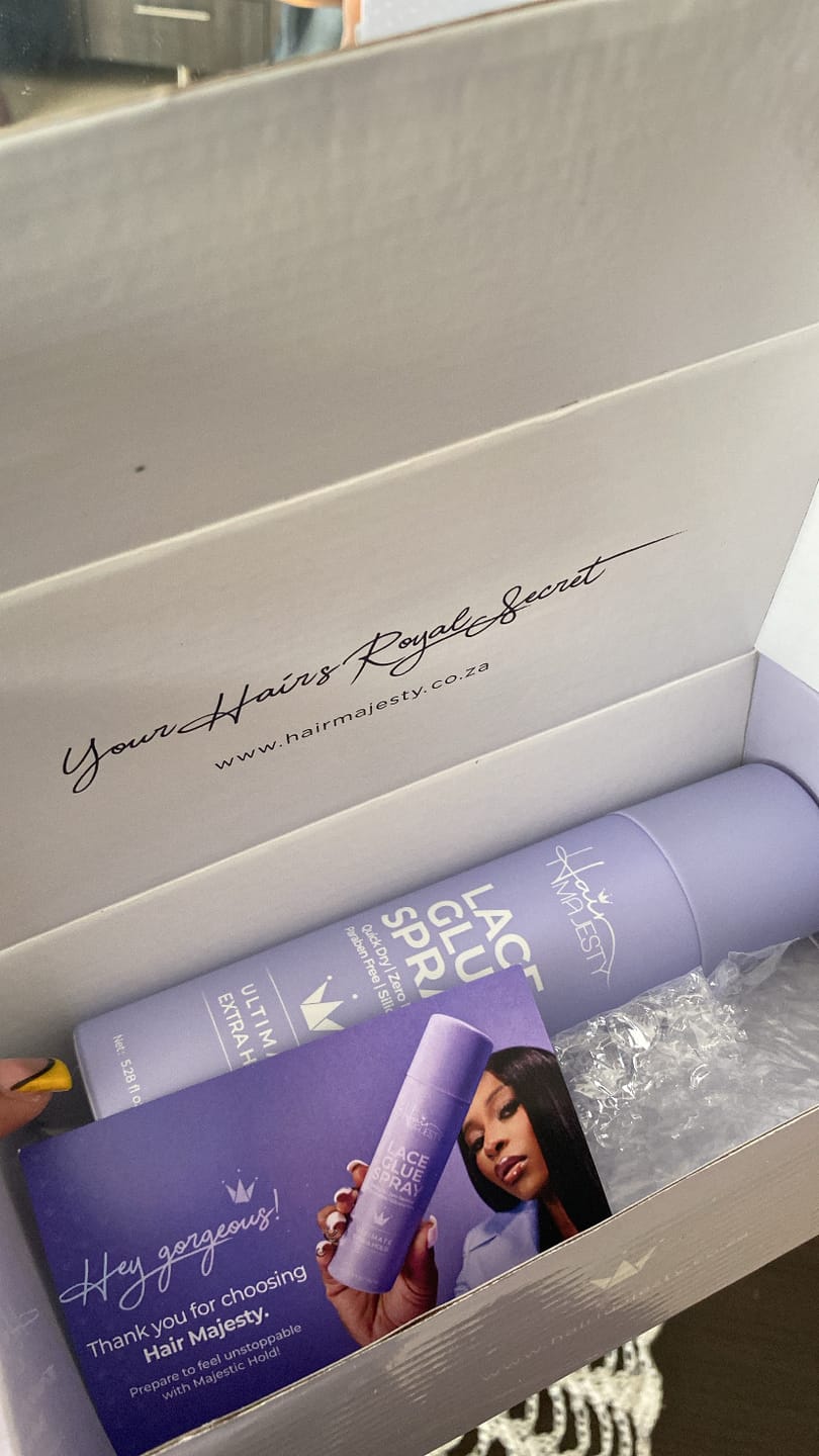 Customer photo review of Majestic Hold Ultimate Extra Hold Lace Glue Spray
