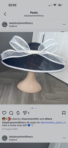 Customer photo review of UK Made Sinamay Wide Down Brim Hat Base 48x42cm - HA098