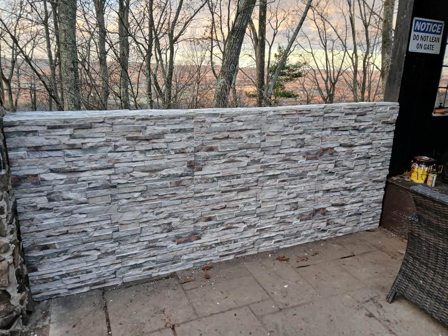 Customer photo review of Gemstone 3D Faux Stone Wall Panel – Decorative Styrofoam Stone Effect