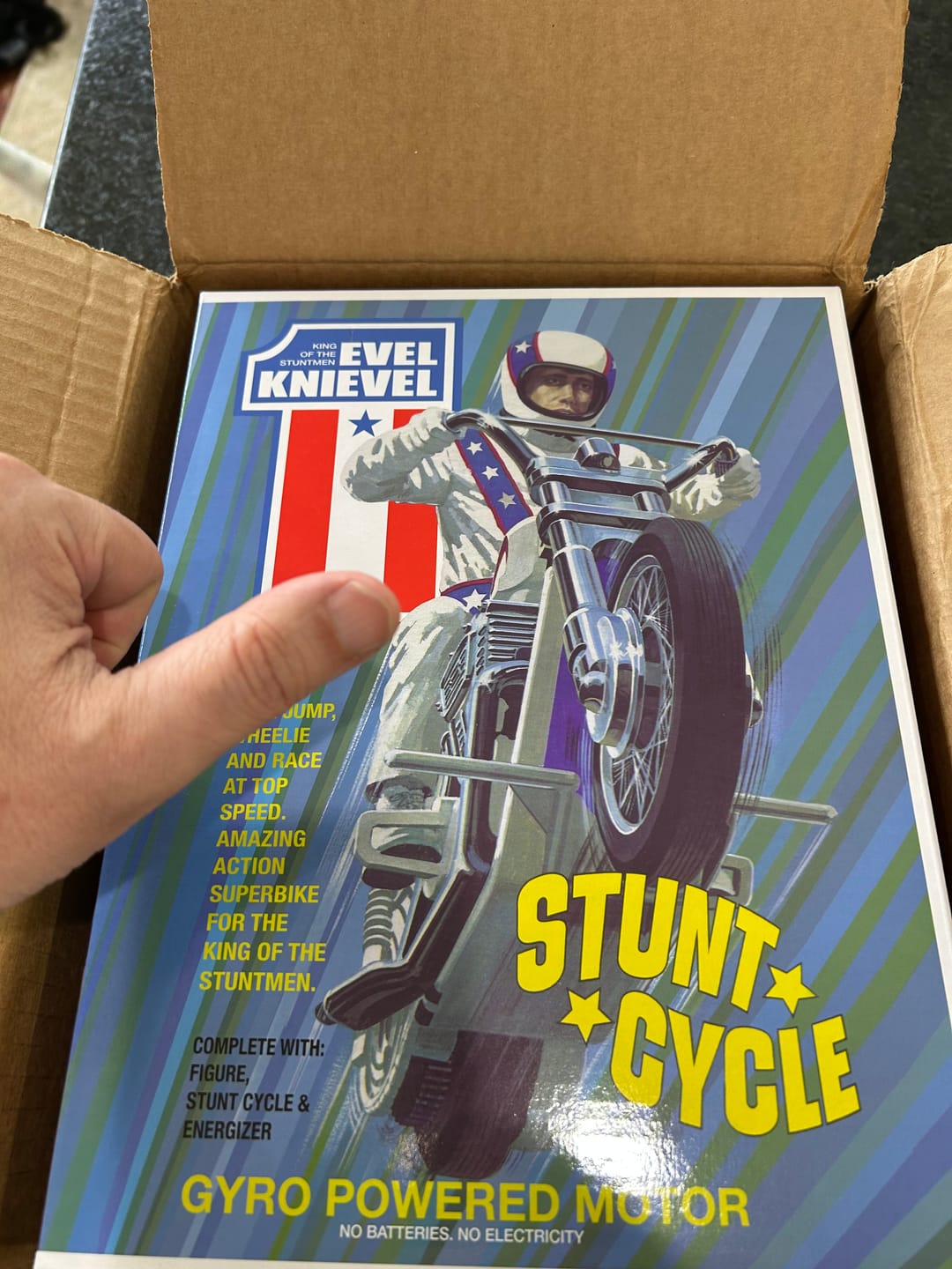 Customer photo review of The Original Evel Knievel Stunt Cycle