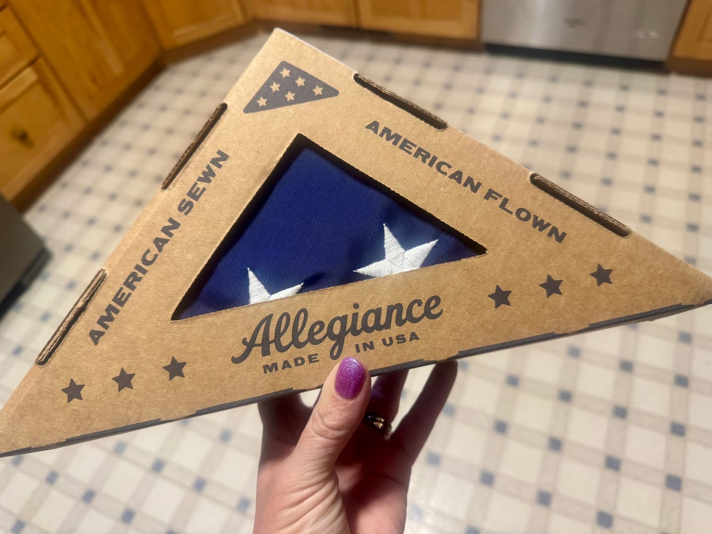 Customer photo review of Classroom Initiative 3' x 5 ' American Flag