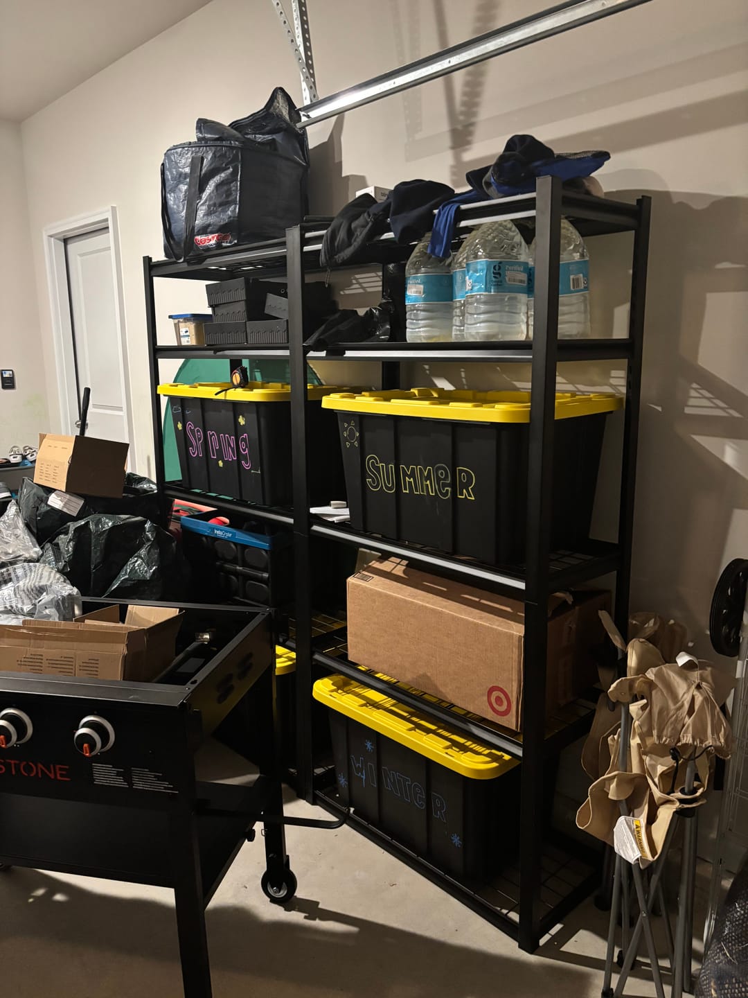 Customer photo review of REIBII 35.5" W x 72" H Metal Shelving, 2500 LBS Adjustable Storage Shelves for Garage, Basement, Kitchen and Pantry