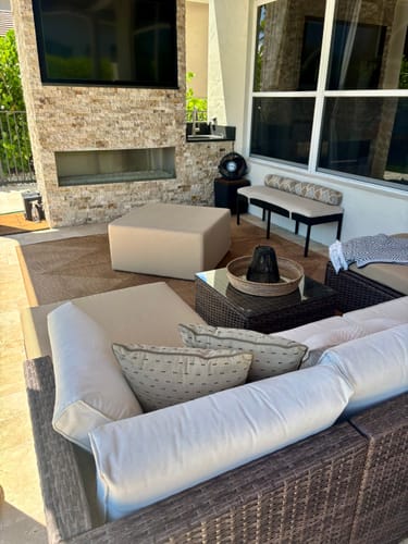 Customer photo review of Skyward Indoor/Outdoor Rug - Brown