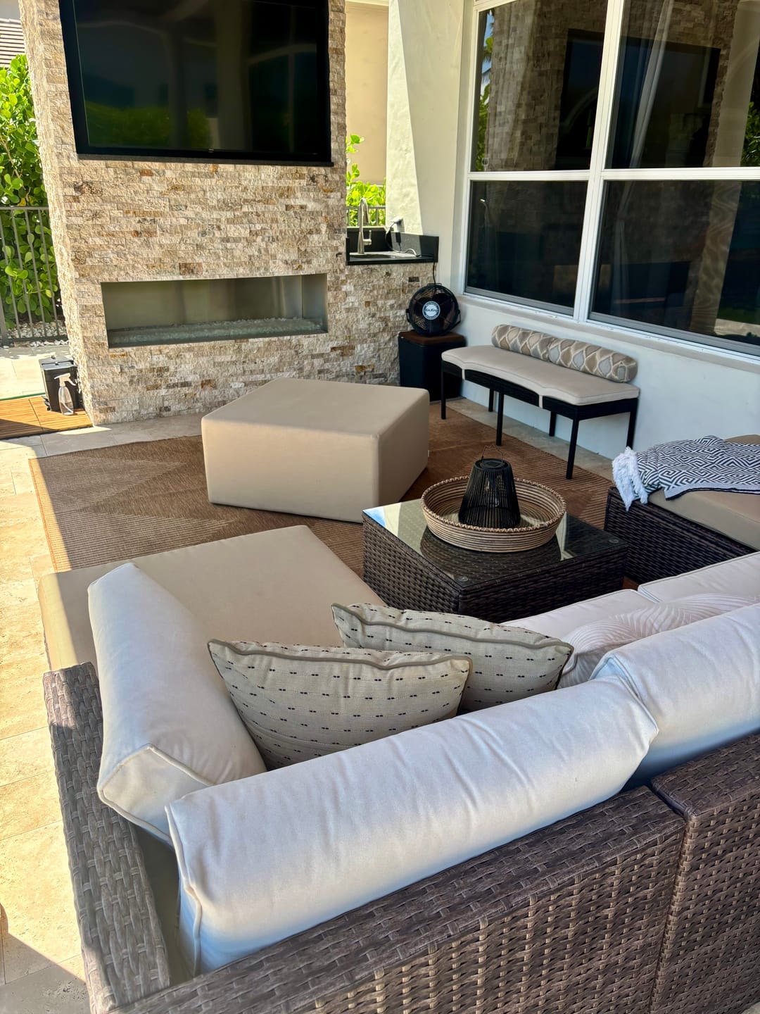 Customer photo review of Skyward Indoor/Outdoor Rug - Brown