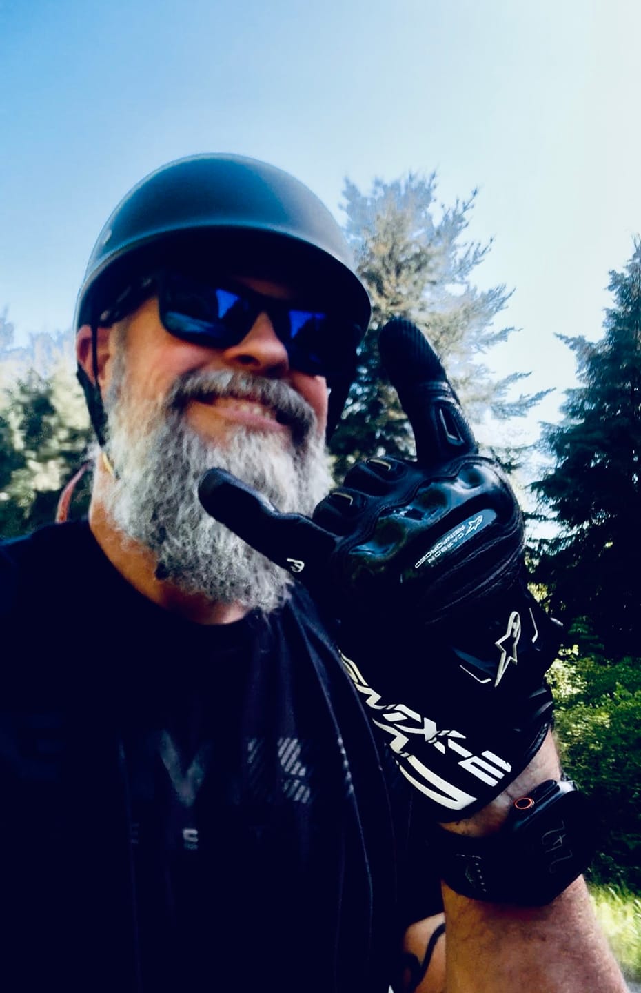 Customer photo review of Low Profile Reversible DOT Polo Helmet / Matte Black