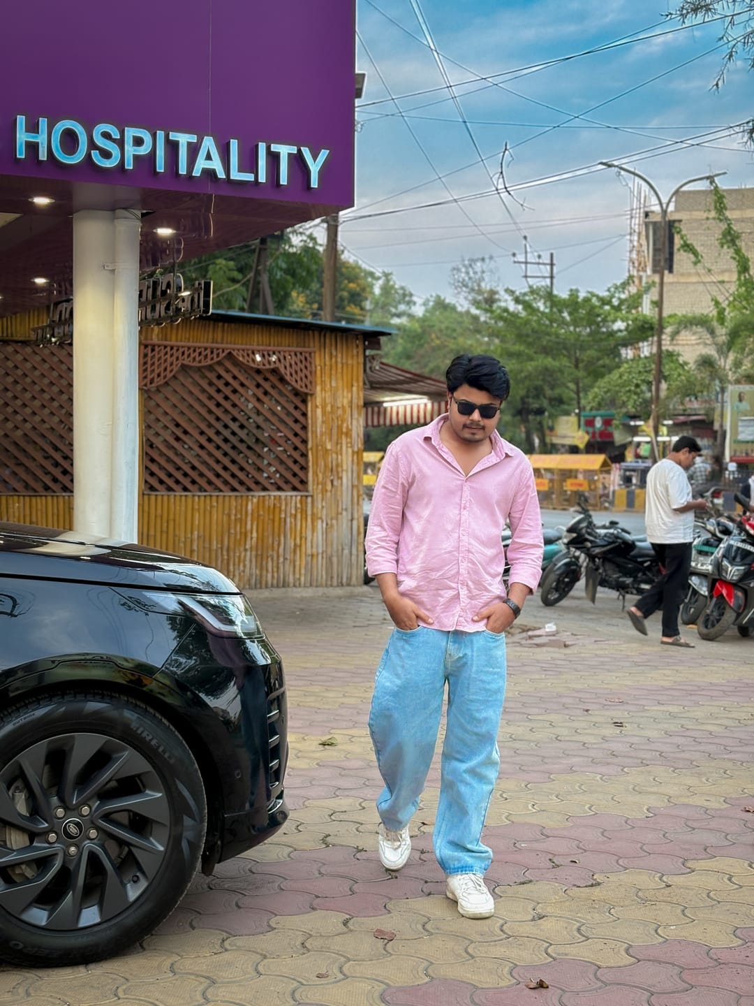 Customer photo review of Light Pink Linen Blend Shirt