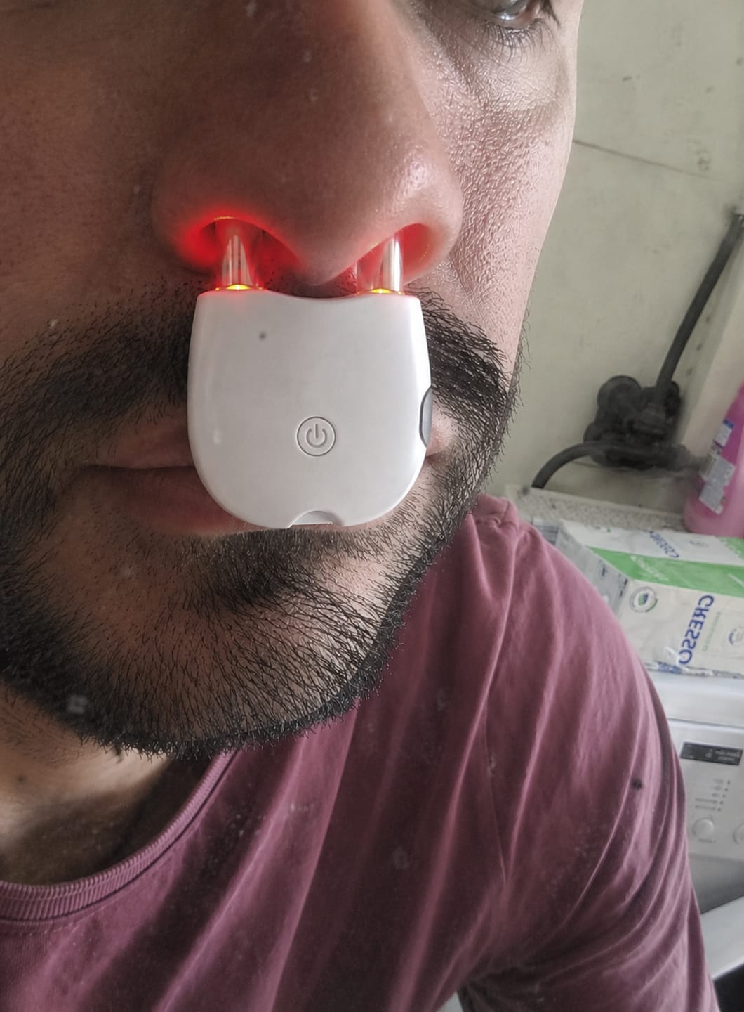 Customer photo review of Nasera™ Terapia Nasal de Luz Roja