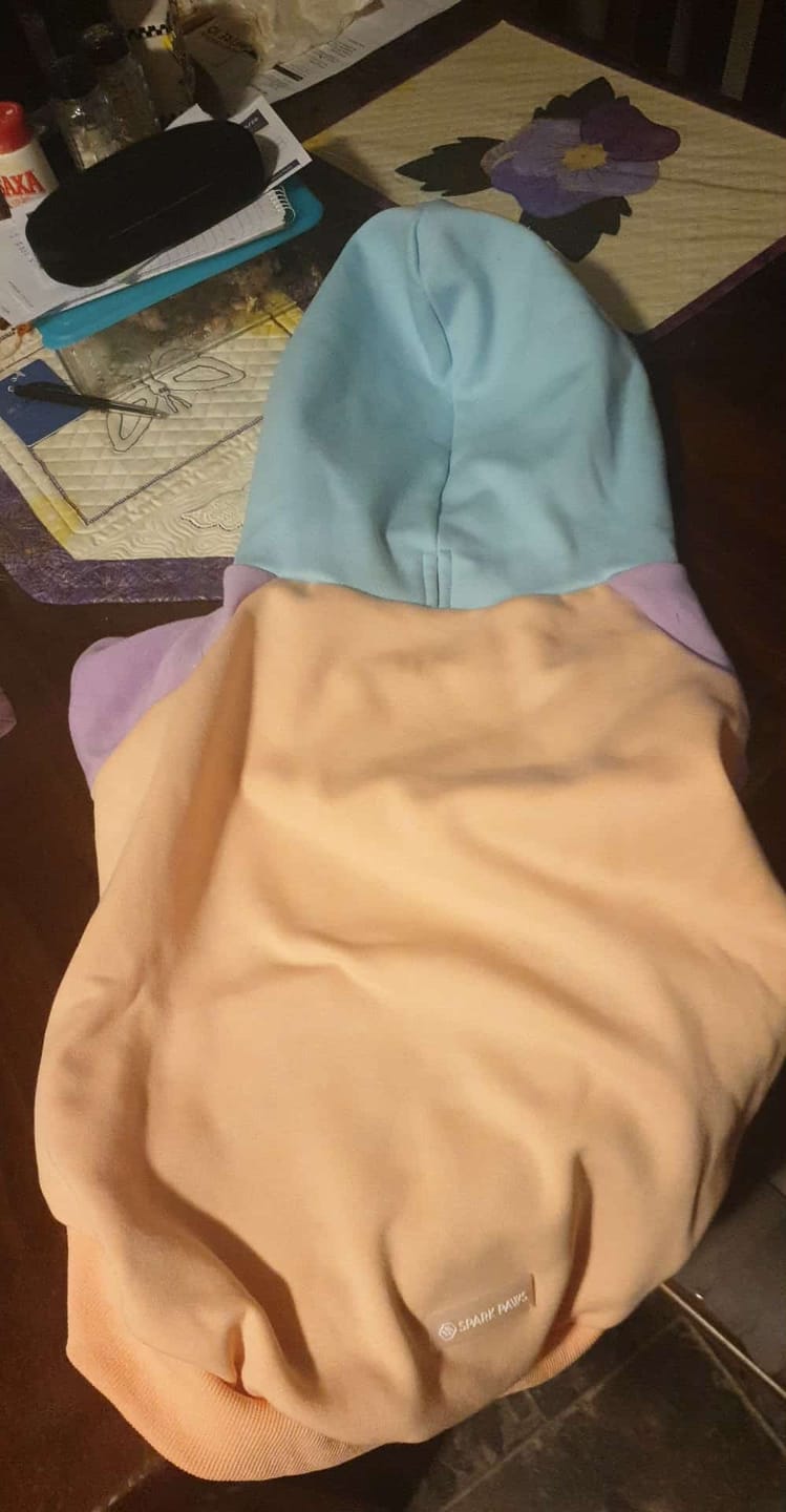 Customer photo review of Cotton Candy Dog Hoodie
