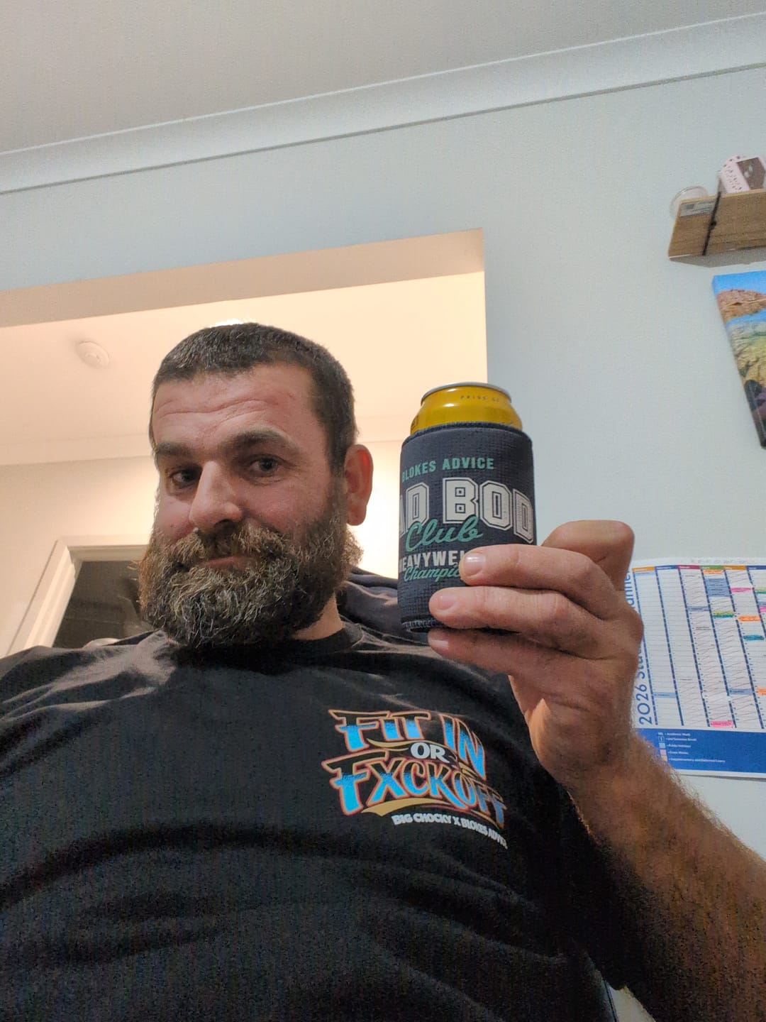 Customer photo review of Dad Bod Club Stubby Cooler