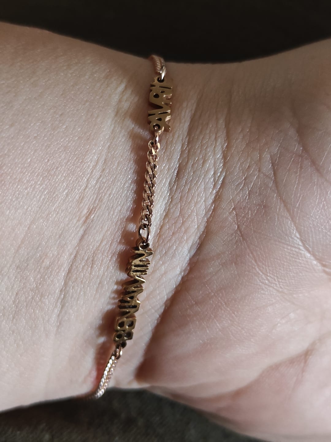 Customer photo review of Custom Name Bracelet