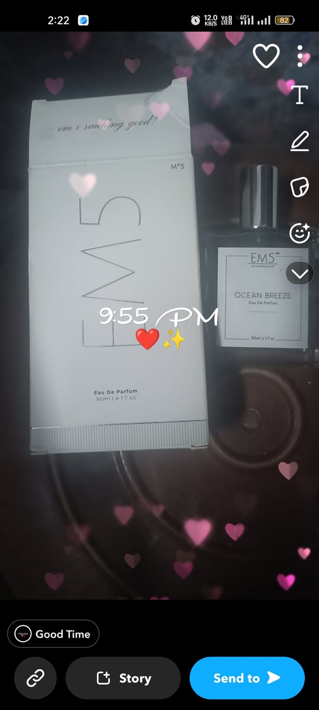 Customer photo review of Ocean Breeze | Eau De Parfum
