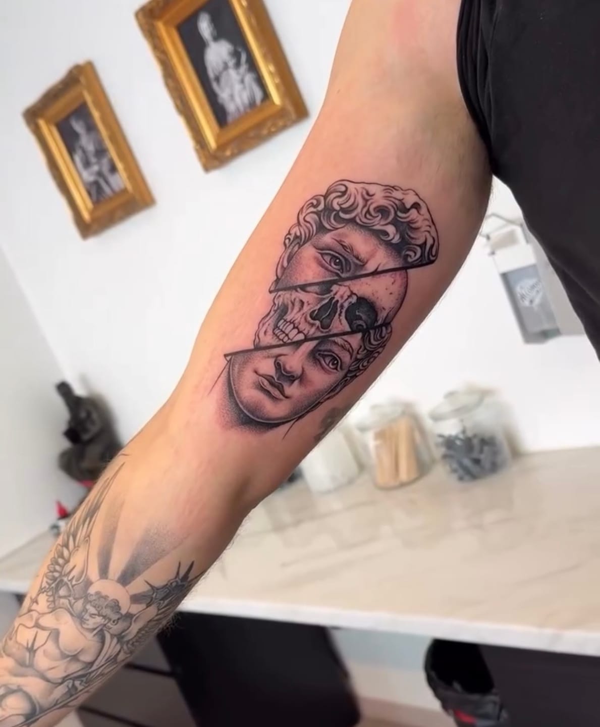 Customer photo review of Painless Tattoo Numbing Spray