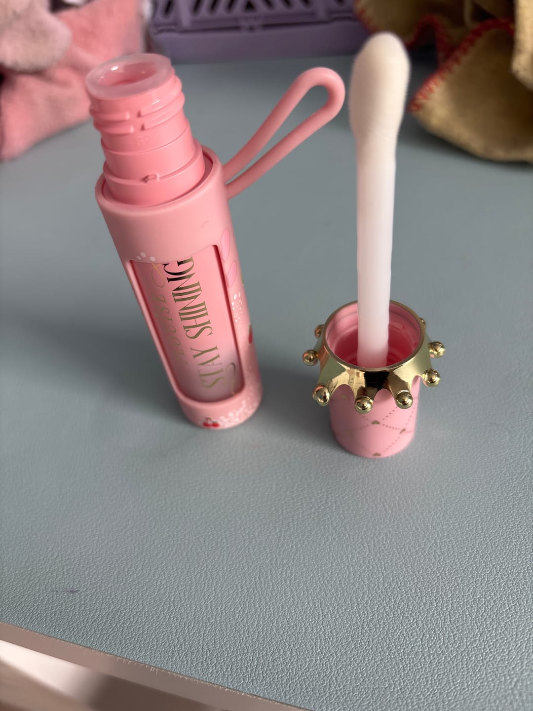 Customer photo review of Stay Shining Crown Lip Oil
