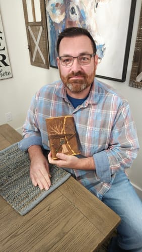 Customer photo review of Tree of Life Handmade Leather Journal