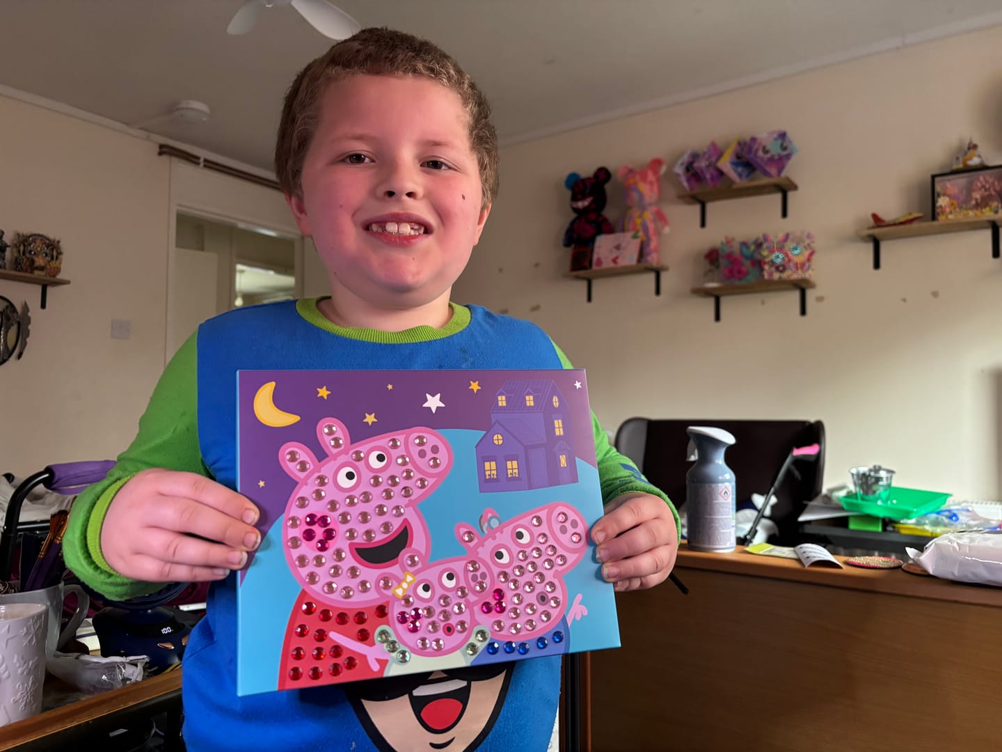 Customer photo review of Twinkle And Shine Crystal Art Junior Kit Peppa Pig