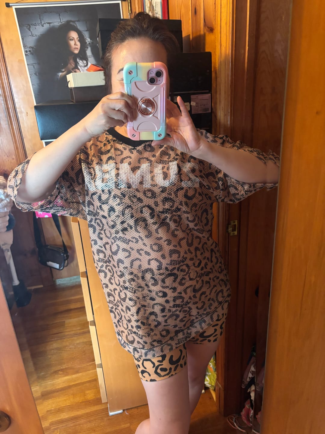 Customer photo review of Zumba Wildbeat High Waisted Biker Shorts