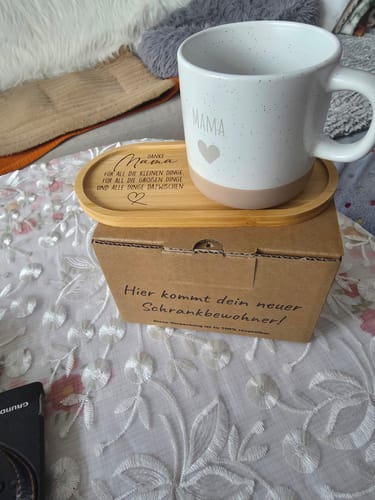 Customer photo review of Geschenkset - Tasse + Tablett - Danke Mama für all die kleinen Dinge
