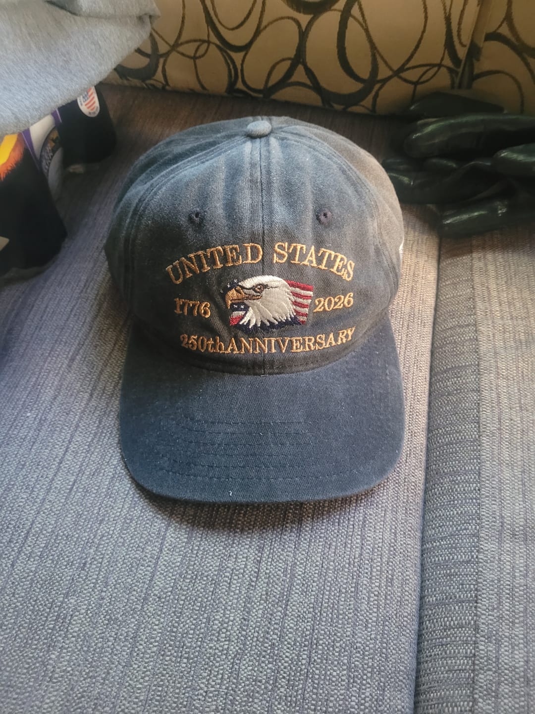 Customer photo review of Exclusive USA 250th Anniversary Eagle Cap (1776–2026) —  Embroidered