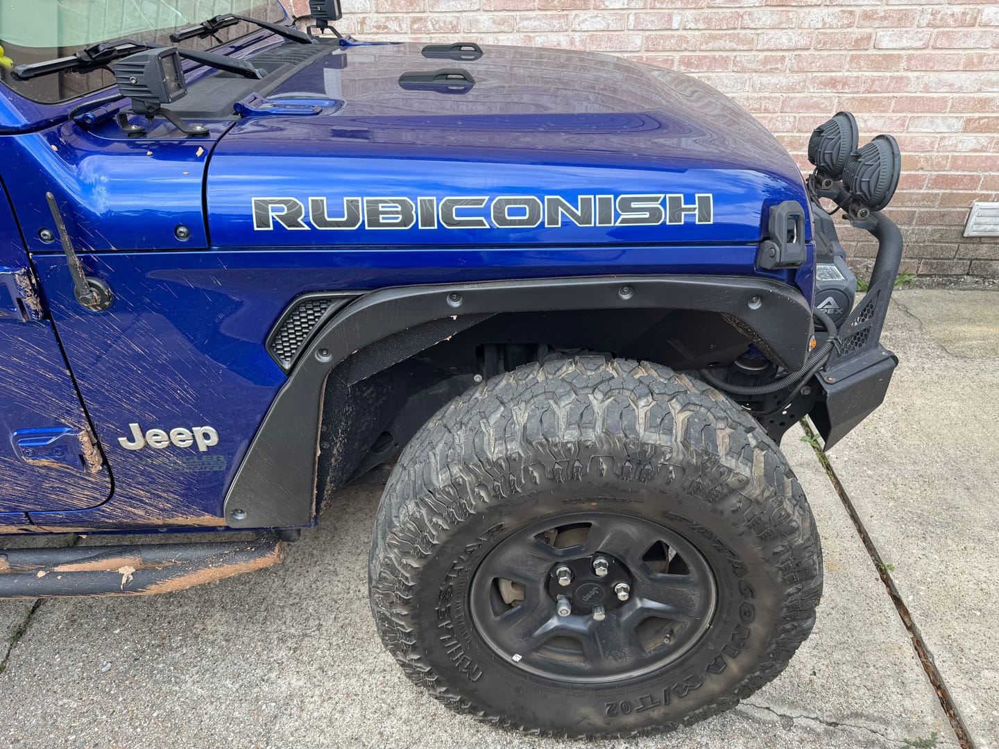 Customer photo review of Premium Black Topo Hood Lettering | Set of 2