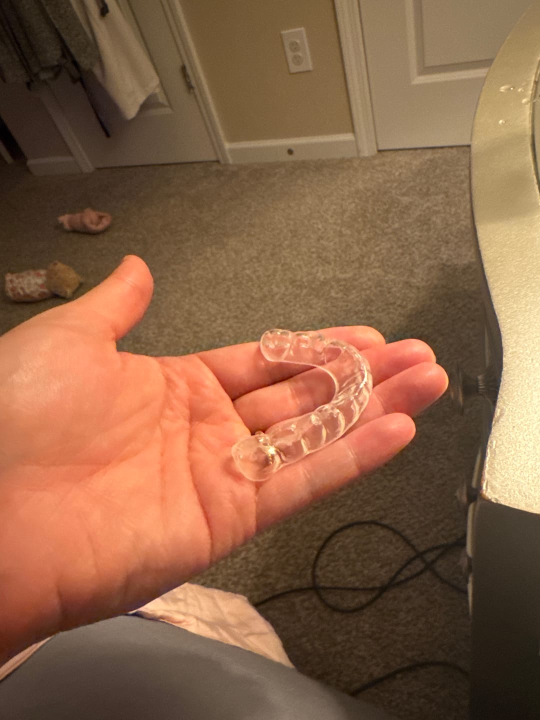 Customer photo review of Clear Custom Night Guard