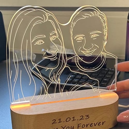 Customer photo review of Custom Photo 3D Lamp
