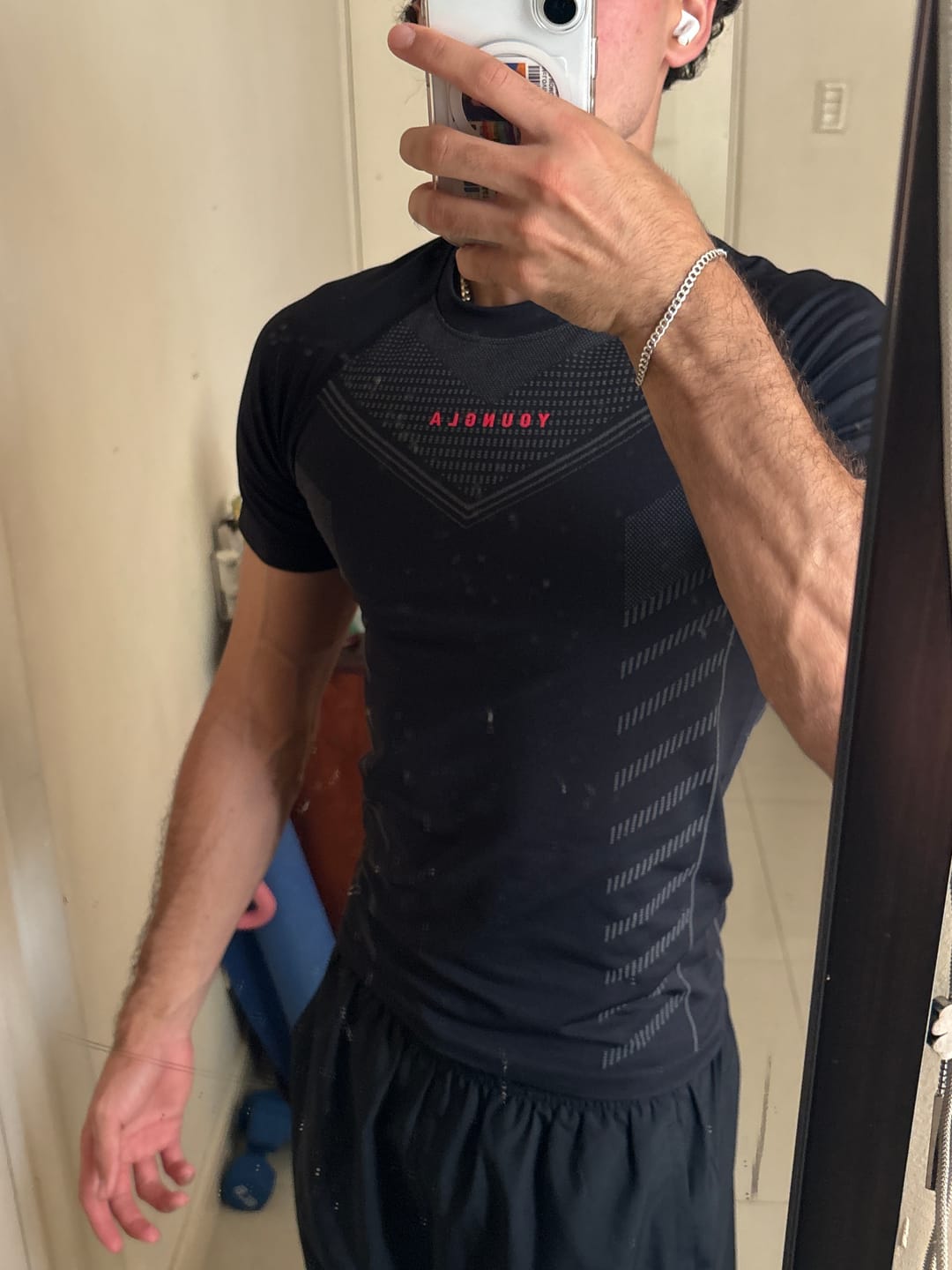 Customer photo review of 465 Superhero Compression Tees
