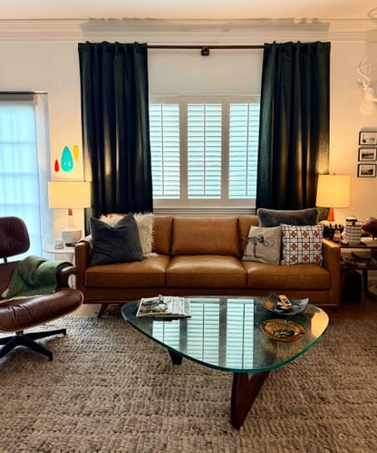 Customer photo review of Minimal Wooden Curtain Rod