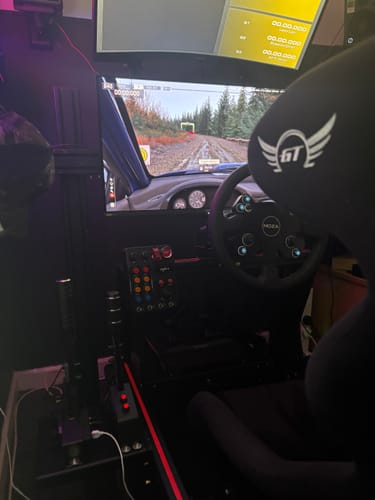 Customer's racing simulator setup, the item delivered using Shipping Protection.