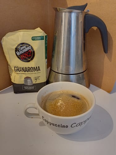 Customer photo review of Caffe Vergnano 1882 - GranAroma - Ground Coffee for Moka Pot or Filtered Coffee