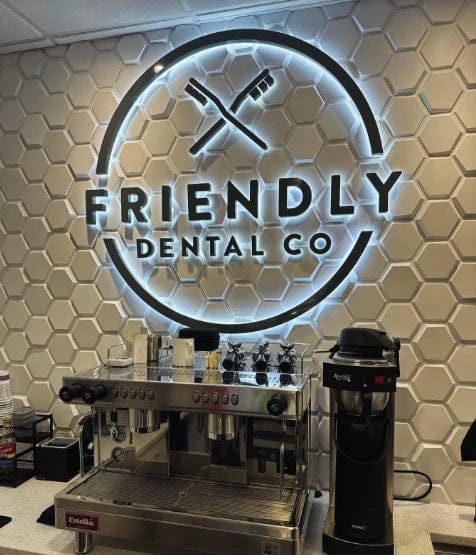 Customer photo review of Custom 3D Metal Backlit Sign For Rob