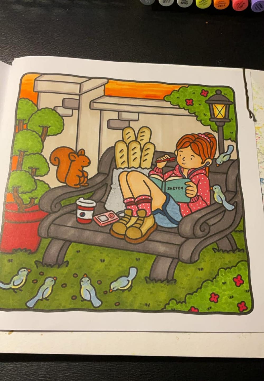 Customer photo review of Ohuhu Honolulu Brush Markers - Large Set