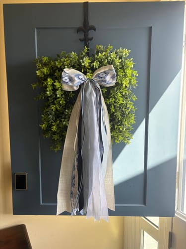 Customer photo review of Sea Breeze Ikat Wreath Ribbon