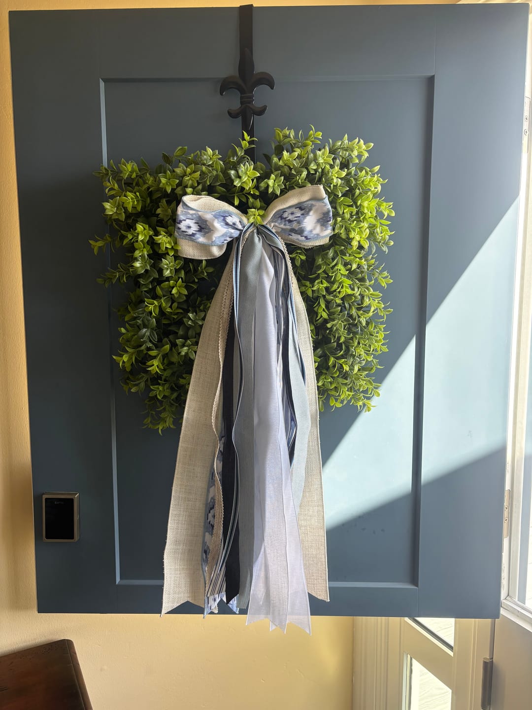 Customer photo review of Sea Breeze Ikat Wreath Ribbon