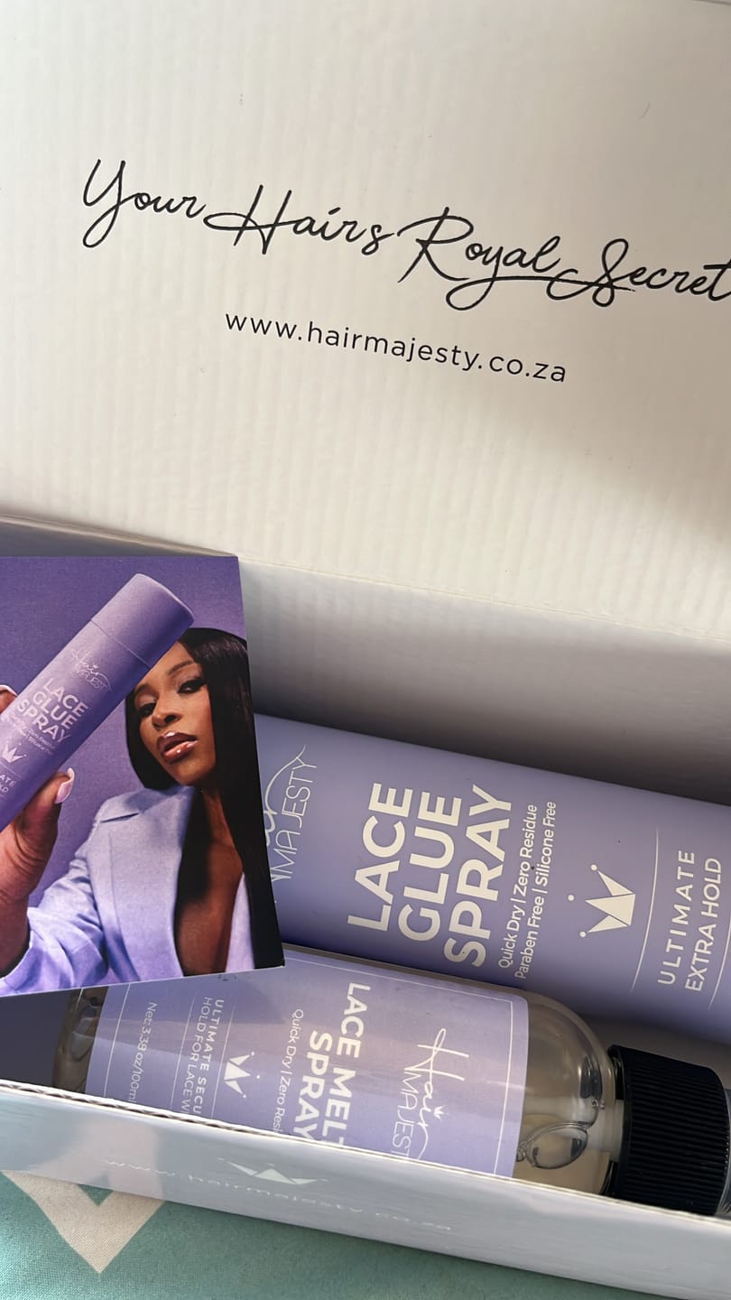 Customer photo review of Majestic Hold Ultimate Extra Hold Lace Glue Spray