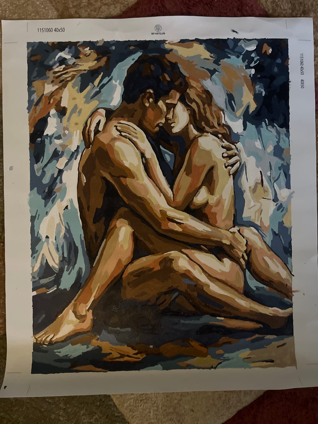 Customer photo review of Sensual Lovers | Paint by Number