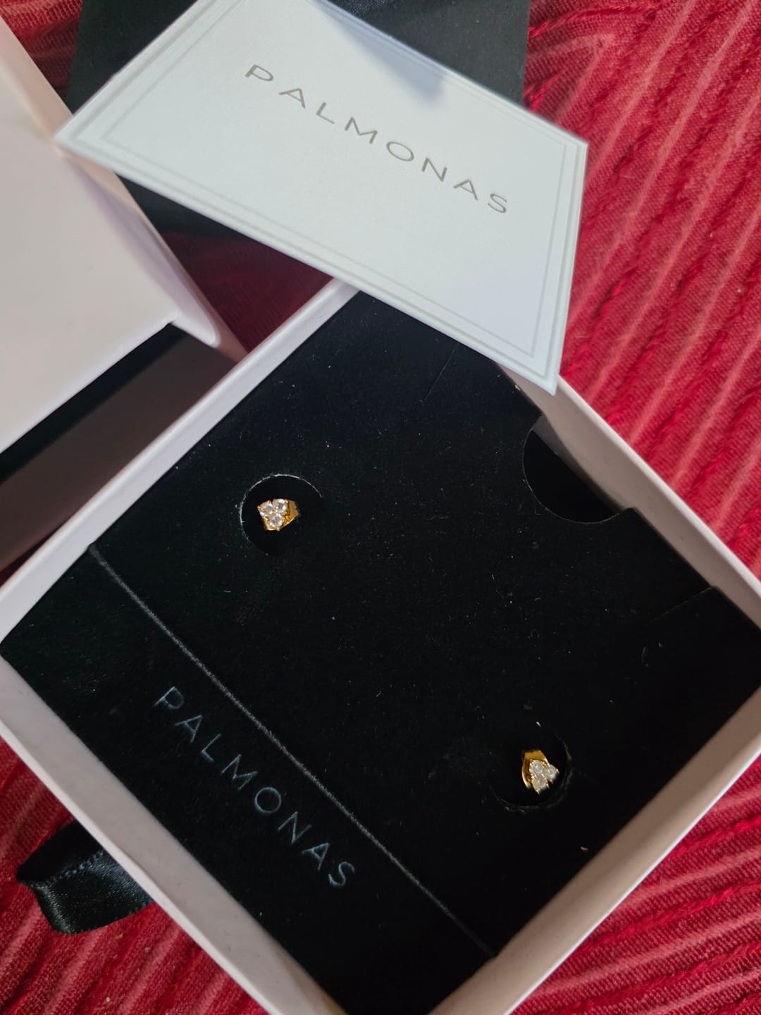 Customer photo review of Trinal Solitaire Stud Earrings