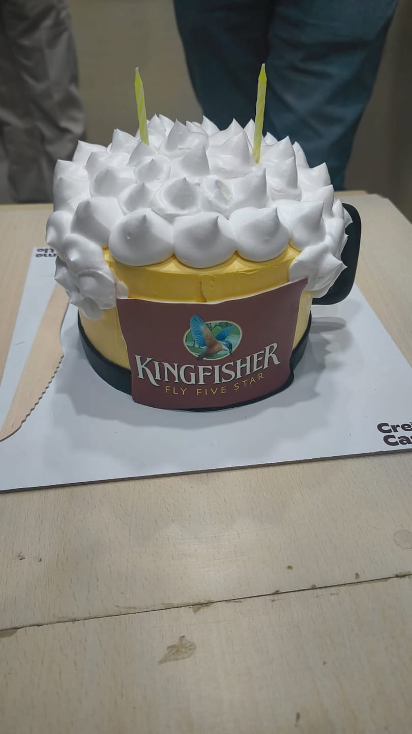 Customer photo review of Beer Custom Cake