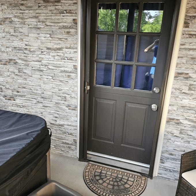 Customer photo review of Gemstone 3D Faux Stone Wall Panel – Decorative Styrofoam Stone Effect