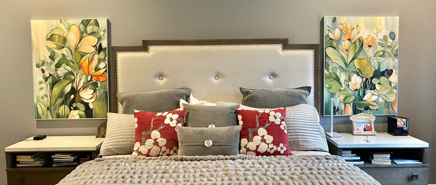 Customer photo review of Flower Textured Painting Canvas #FP069